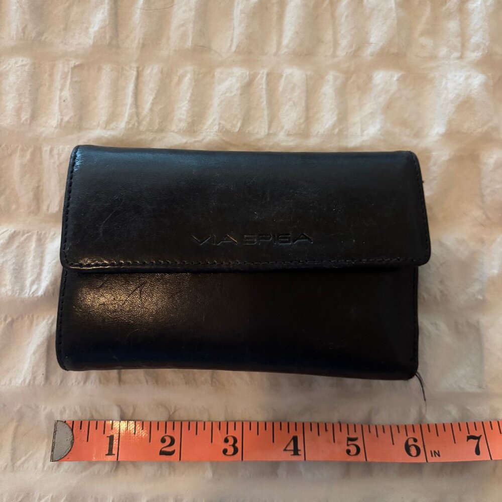 Vintage Via Spiga Trifold Leather Wallet